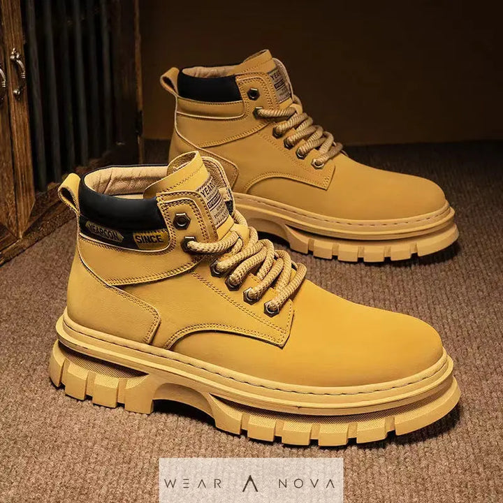 Martin Boots Men Trendy High Top British Working Wear  Timberland shores Man 