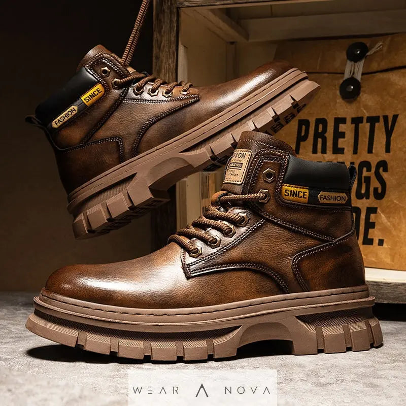 Martin Boots Men Trendy High Top British Working Wear  Timberland shores Man 