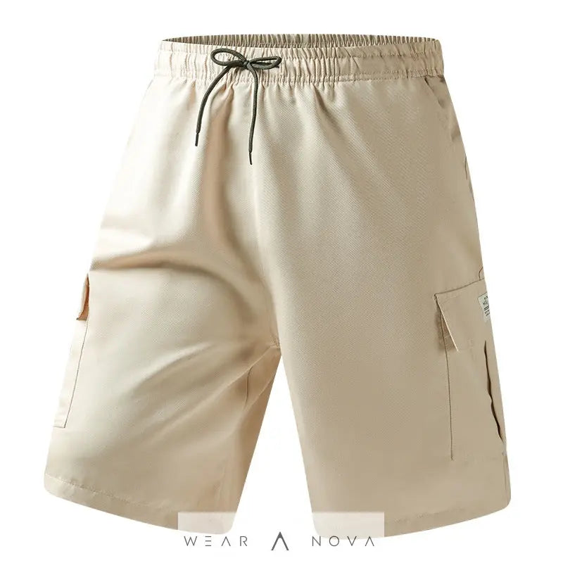 Men's Cargo Shorts with Drawstring Waist and Multi-Pockets  Men's Clothing 