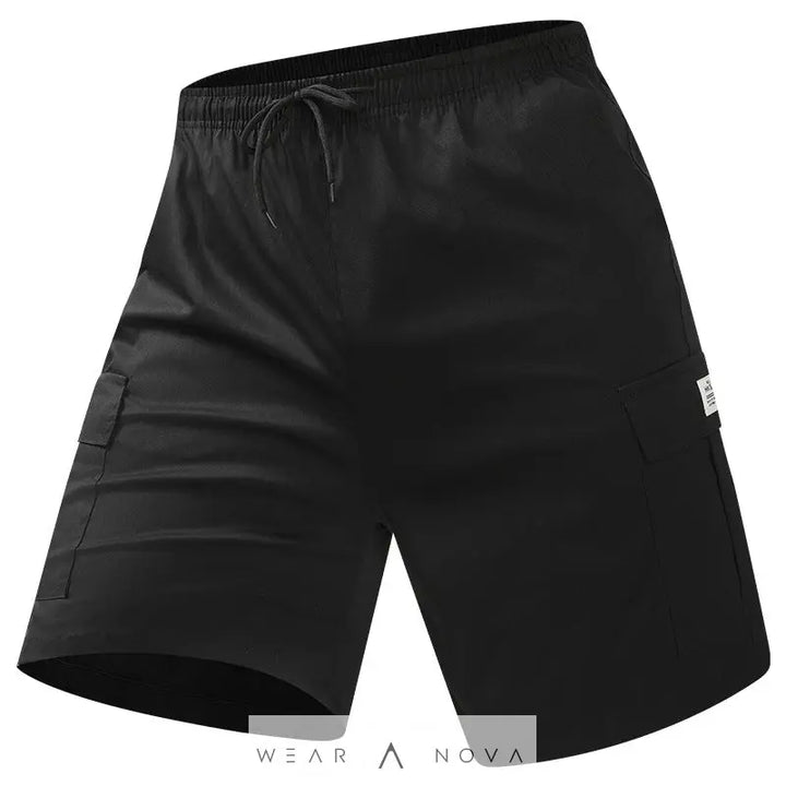 Men's Cargo Shorts with Drawstring Waist and Multi-Pockets  Men's Clothing 