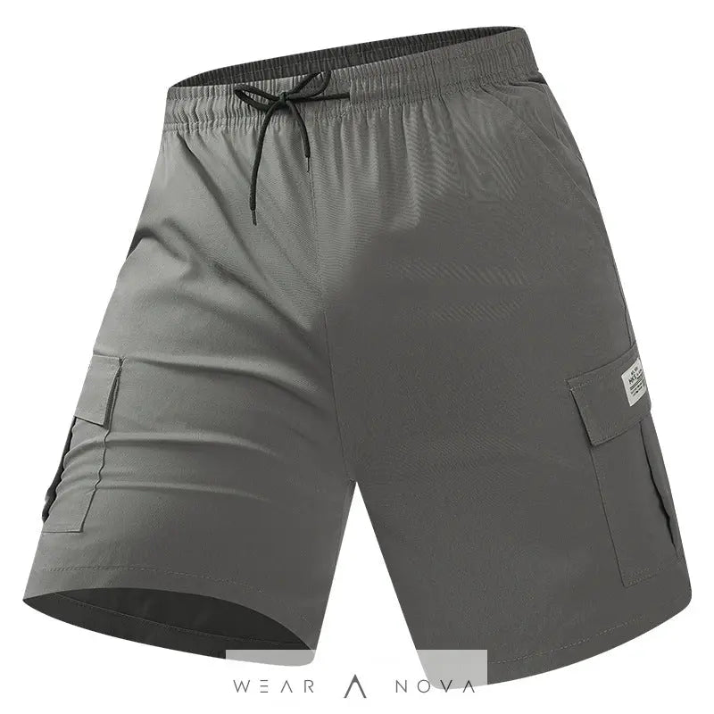 Men's Cargo Shorts with Drawstring Waist and Multi-Pockets  Men's Clothing 