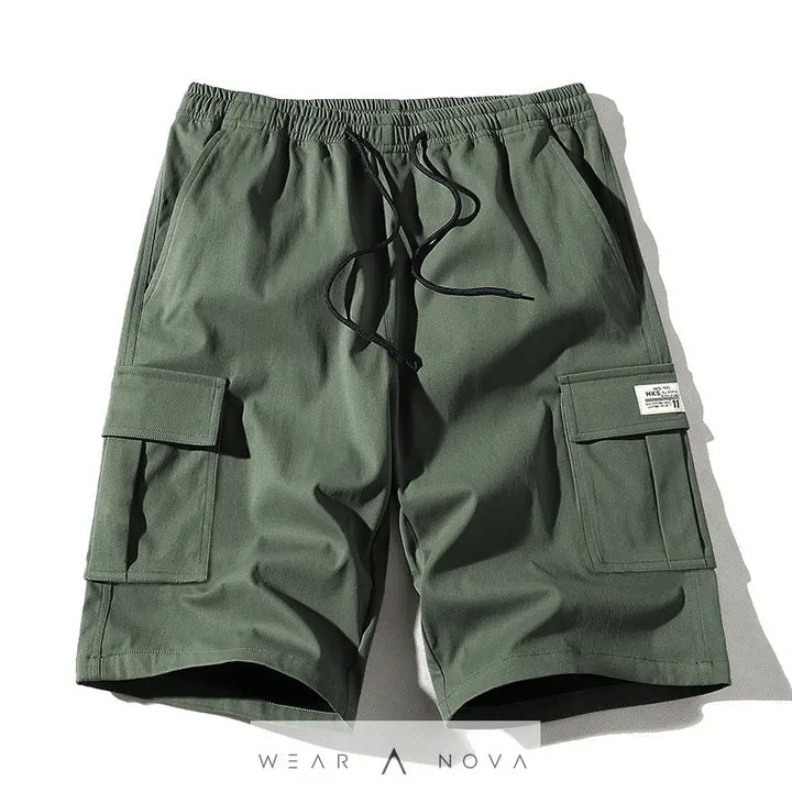 Men's Cargo Shorts with Drawstring Waist and Multi-Pockets  Men's Clothing 