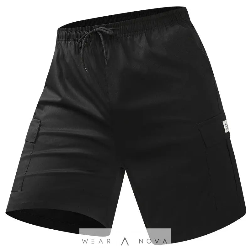 Men's Cargo Shorts with Drawstring Waist and Multi-Pockets  Men's Clothing 