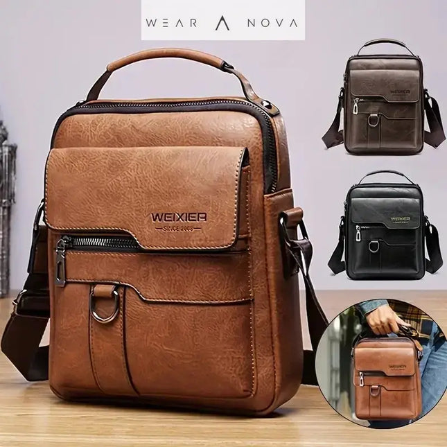 Men's Exclusive Limited Edition Retro PU Leather Messenger Bag - Premium Quality & Stylish Design  Men's Messenger Bag
