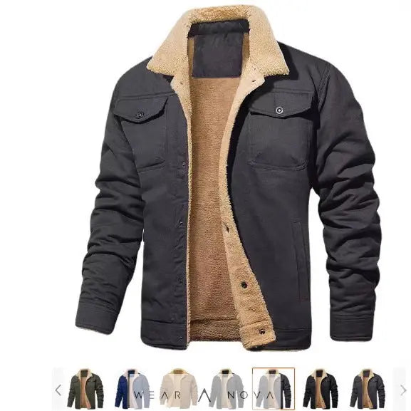 Men's Jacket Fleece-Lined Casual - WearaNova
