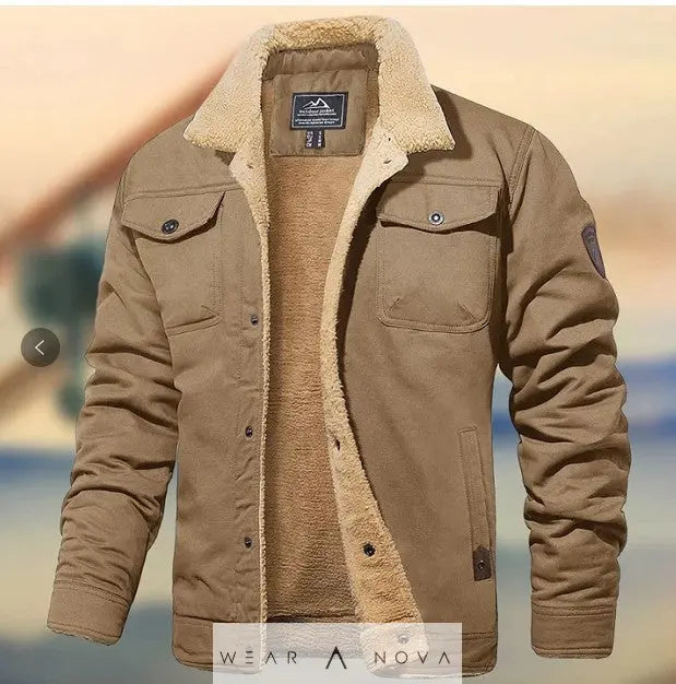 Men's Jacket Fleece-Lined Casual  Fashion Man NewEraWear