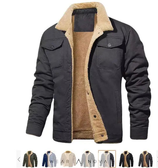 Men's Jacket Fleece-Lined Casual - WearaNova