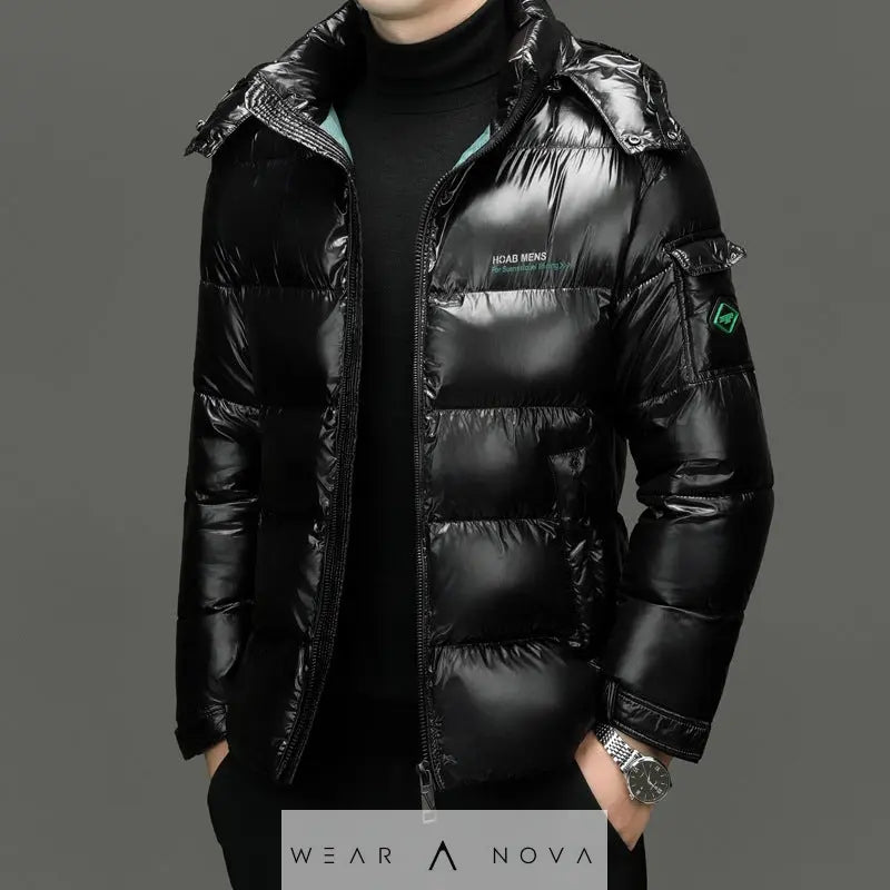 Men's Jacket Thick Warm Glossy Cotton - WearaNova