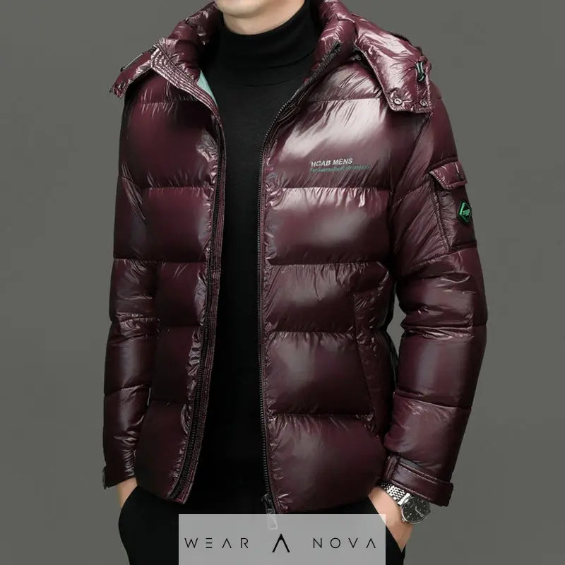 Men's Jacket Thick Warm Glossy Cotton - WearaNova