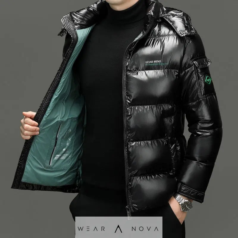 Men's Jacket Thick Warm Glossy Cotton - WearaNova