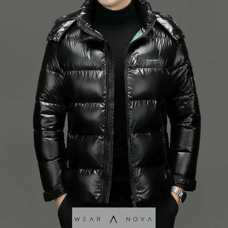 Men's Jacket Thick Warm Glossy Cotton - WearaNova