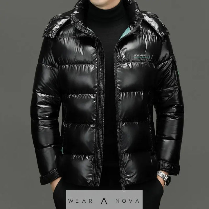 Men's Jacket Thick Warm Glossy Cotton - WearaNova