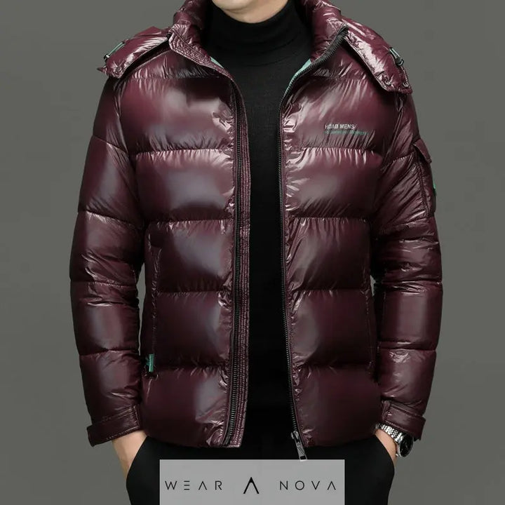 Men's Jacket Thick Warm Glossy Cotton - WearaNova