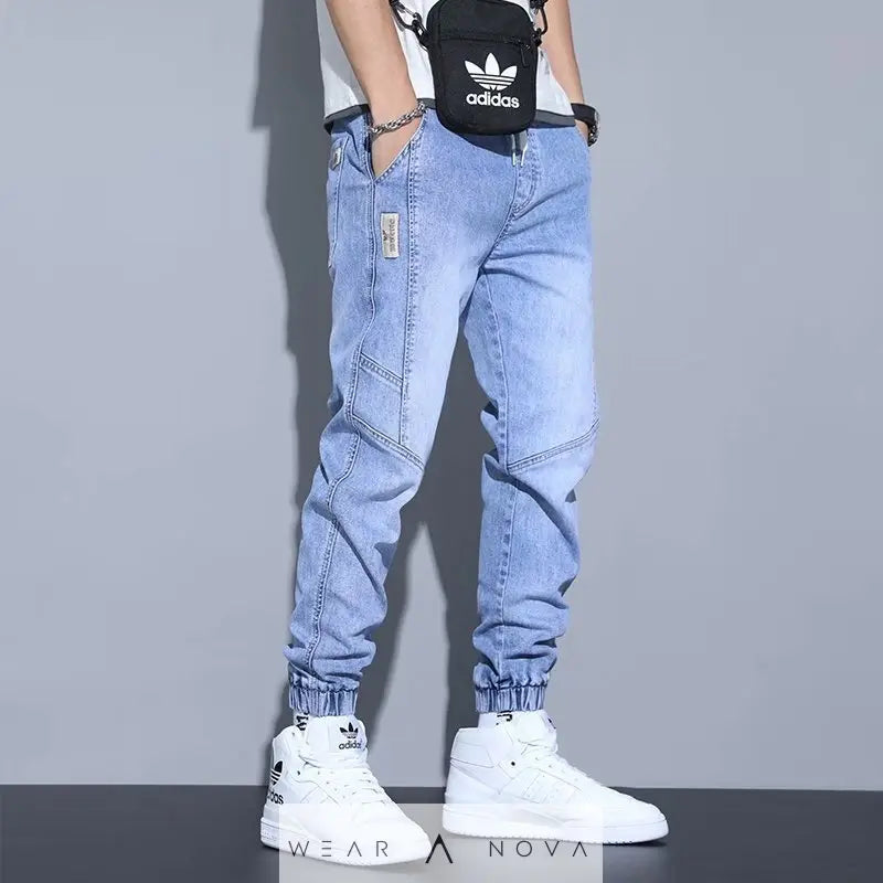 Men's Jeans Slim Fit Fashion Ankle-tied Harem Pants - WearaNova