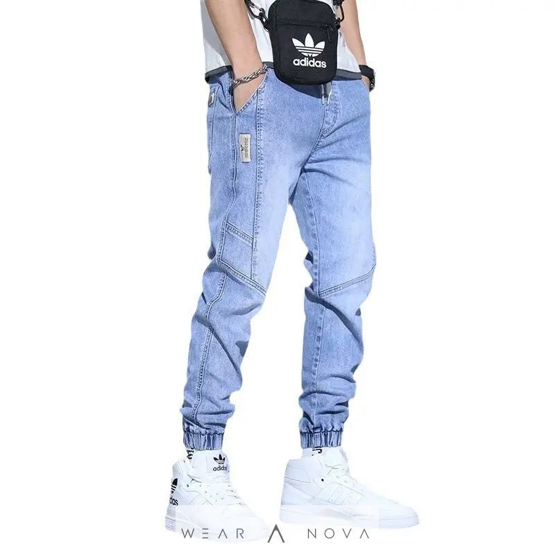 Men's Jeans Slim Fit Fashion Ankle-tied Harem Pants - WearaNova
