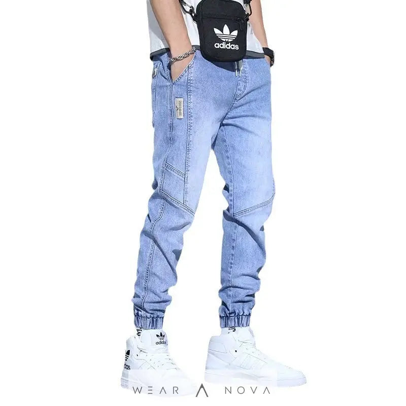 Men's Jeans Slim Fit Fashion Ankle-tied Harem Pants - WearaNova