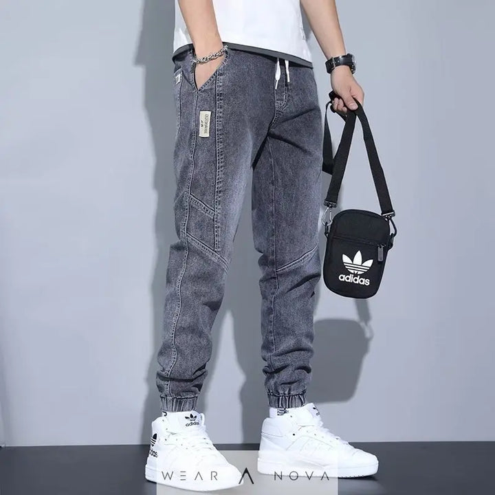 Men's Jeans Slim Fit Fashion Ankle-tied Harem Pants - WearaNova