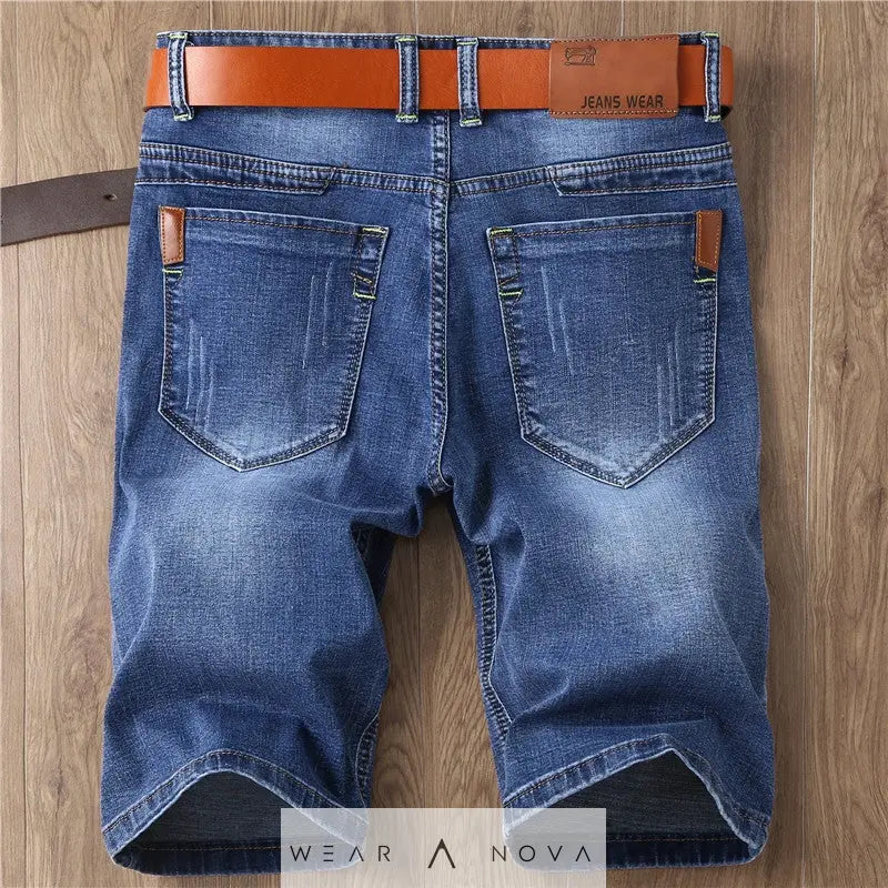 Men's Slim Fit Black Denim Shorts - Fashion Personality  jeans denim 