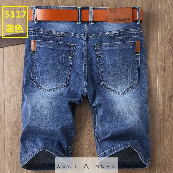Men's Slim Fit Black Denim Shorts - Fashion Personality  jeans denim 