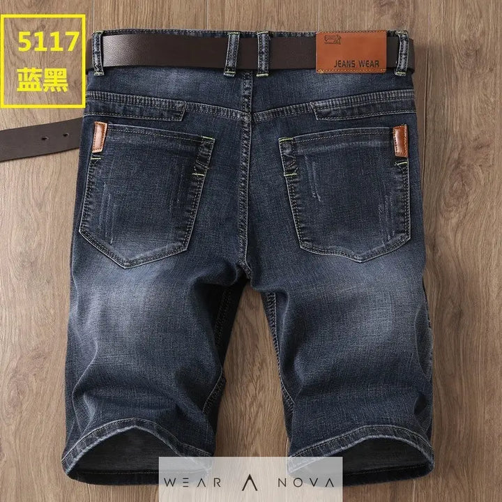 Men's Slim Fit Black Denim Shorts - Fashion Personality  jeans denim 
