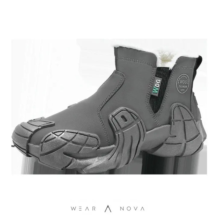Men's Solid Color Tooling Fleece Lined Martin Boots  Booties Women's 