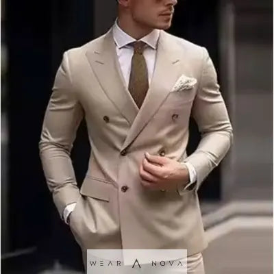 Men's Two-piece Suit Korean Style Slim Fit Business Best Man Casual Suit  Suit man slim Elegant 