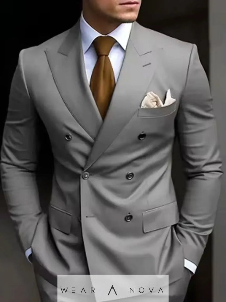Men's Two-piece Suit Korean Style Slim Fit Business Best Man Casual Suit  Suit man slim Elegant 