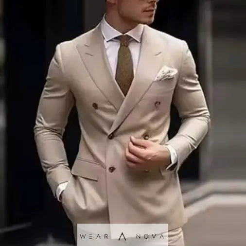 Men's Two-piece Suit Korean Style Slim Fit Business Best Man Casual Suit  Suit man slim Elegant 