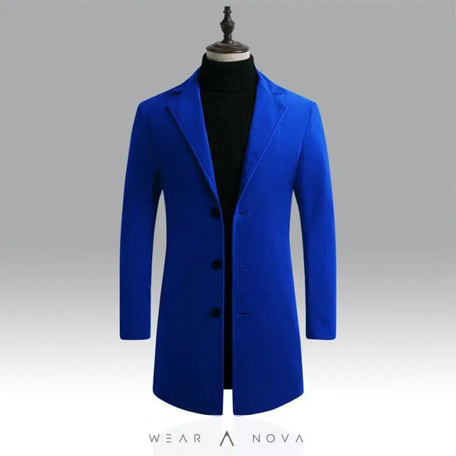 Men's Woolen Windbreaker: Warm Slim Fit Winter Coat in Gray  Coats & Jackets