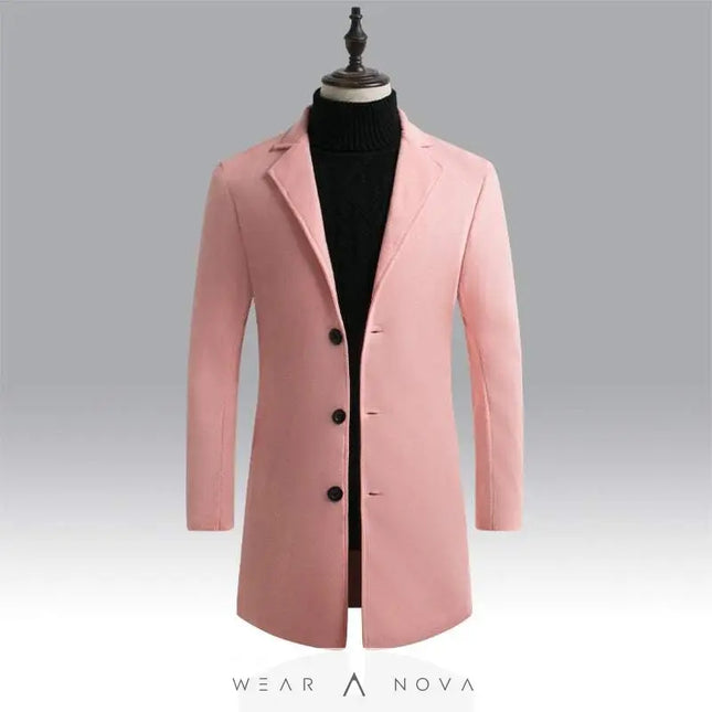 Men's Woolen Windbreaker: Warm Slim Fit Winter Coat in Gray  Coats & Jackets