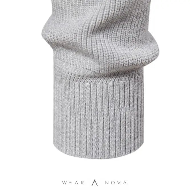 Men's Zipper Stand Collar Knitted Sweater Fashion Slim Solid Color Long Sleeve Half Turtleneck Top Men's Clothing  Man long t-shirt 