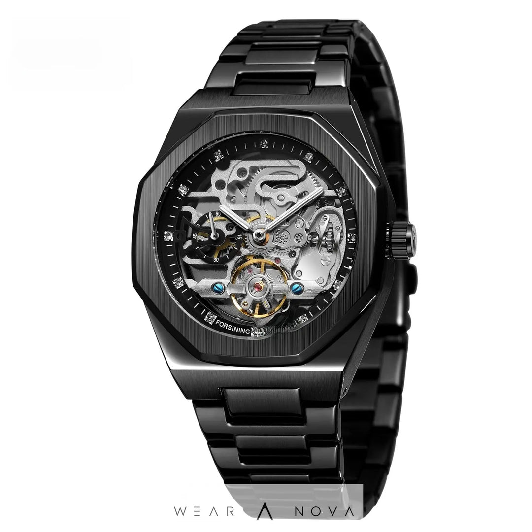 Men's fashionable skeletonized mechanical watch  Meccanico watch 