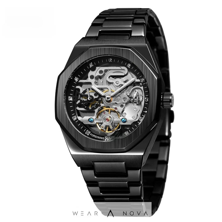 Men's fashionable skeletonized mechanical watch  Meccanico watch 