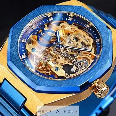 Men's fashionable skeletonized mechanical watch  Meccanico watch 