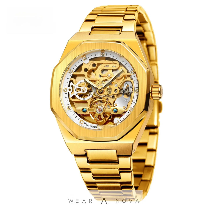 Men's fashionable skeletonized mechanical watch  Meccanico watch 