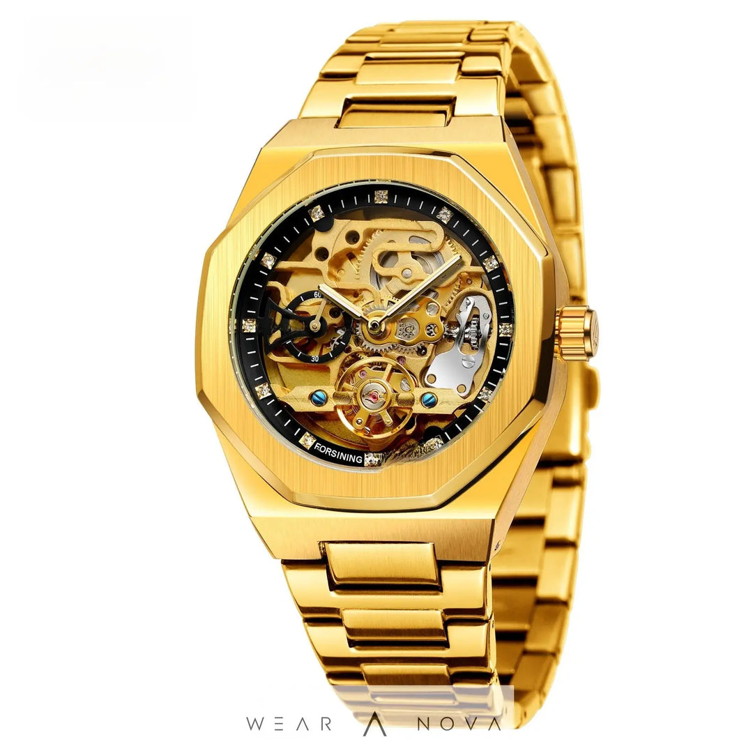 Men's fashionable skeletonized mechanical watch  Meccanico watch 