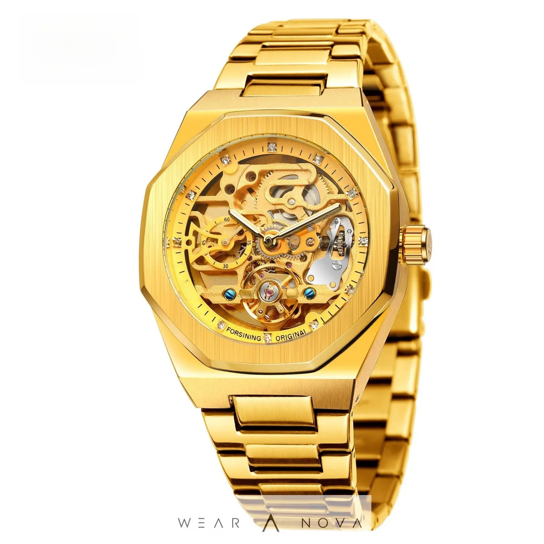 Men's fashionable skeletonized mechanical watch  Meccanico watch 