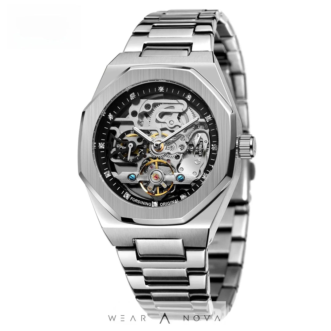 Men's fashionable skeletonized mechanical watch  Meccanico watch 