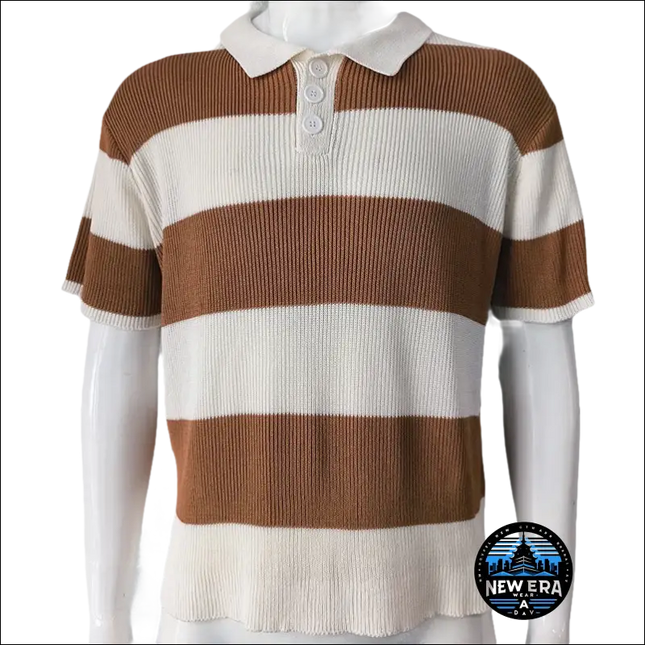 Men’s Summer Lapel Sweater – Lightweight, Stylish & Breathable | WearaNova  Fashion Coffee-XL