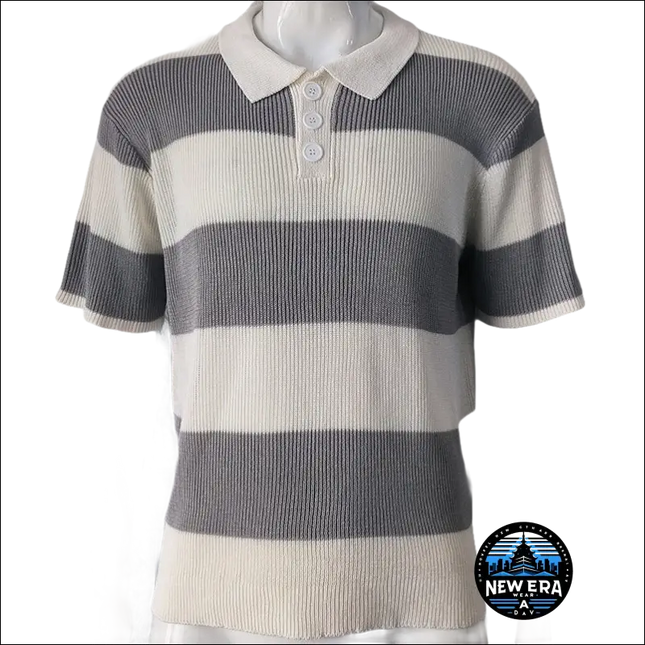 Men’s Summer Lapel Sweater – Lightweight, Stylish & Breathable | WearaNova  Fashion Grey-XL