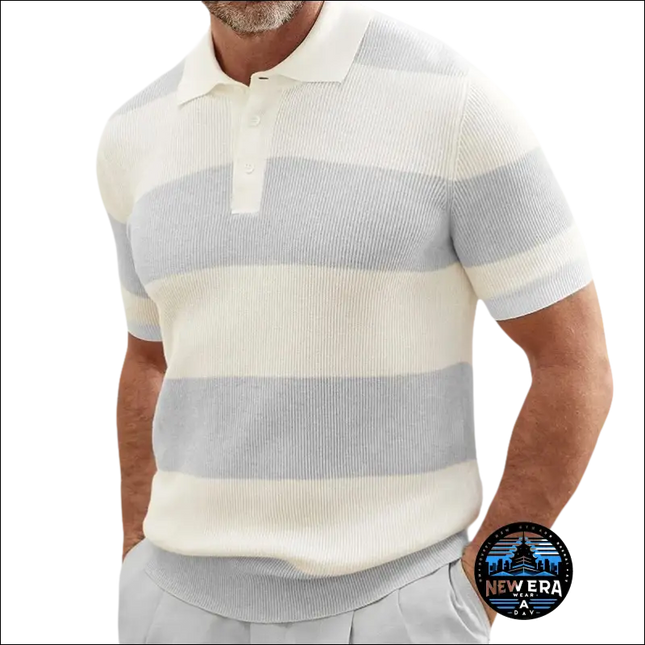 Men’s Summer Lapel Sweater – Lightweight, Stylish & Breathable | WearaNova  Fashion Light-Grey-XL