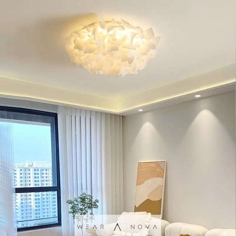 Nordic Cream Style Petal Ceiling Light with Dimming  Home Products NewEraWear
