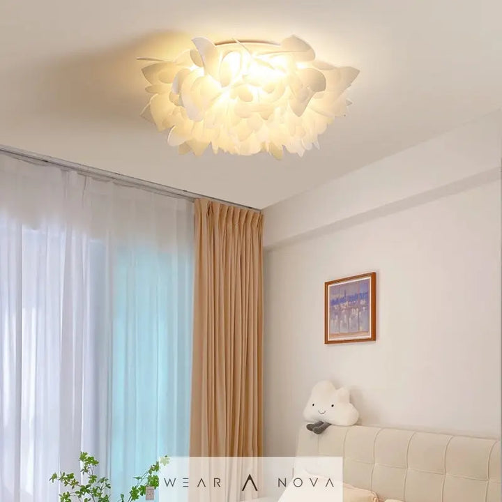 Nordic Cream Style Petal Ceiling Light with Dimming  Home Products NewEraWear