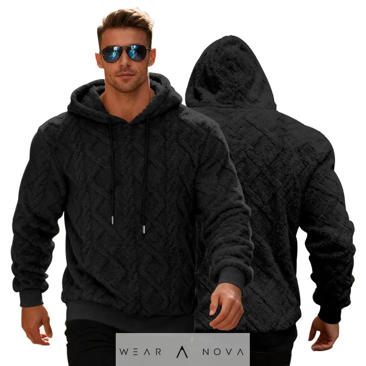 Plush Hooded Sweatshirt Winter Warm Long-sleeved Pullover Top Men's Casual Solid Color Fleece Hoodie Clothing  4-in-1 Adjustable Measuring Cup NewEraWear