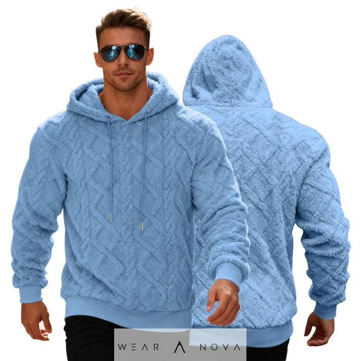 Plush Hooded Sweatshirt Winter Warm Long-sleeved Pullover Top Men's Casual Solid Color Fleece Hoodie Clothing  4-in-1 Adjustable Measuring Cup NewEraWear
