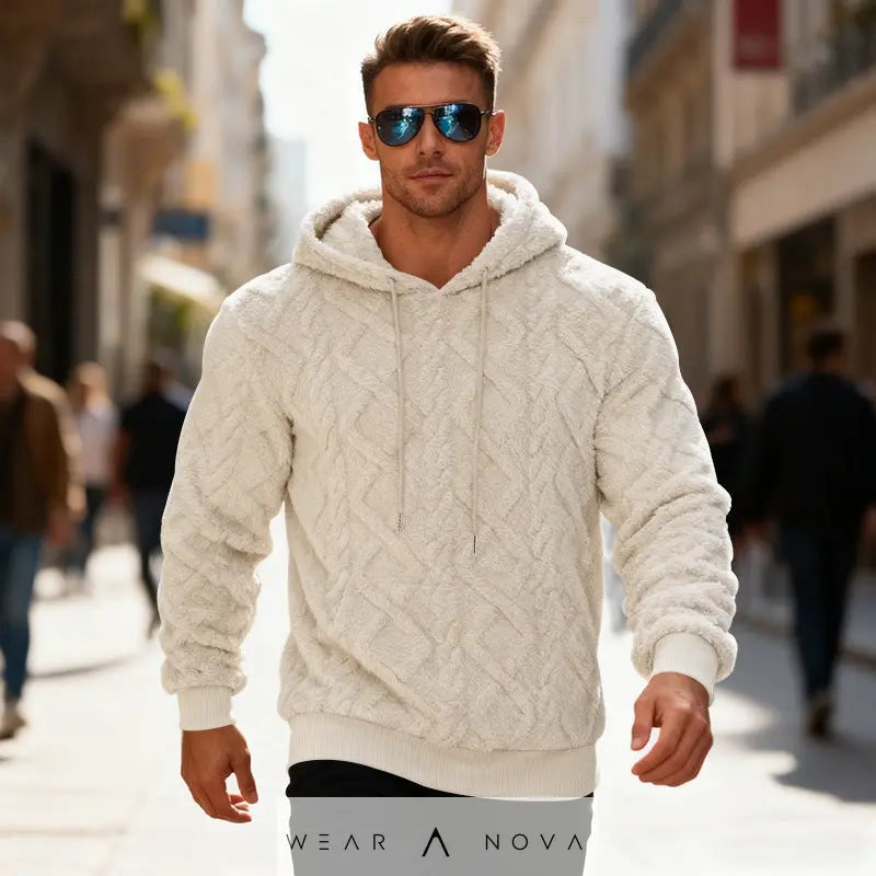 Plush Hooded Sweatshirt Winter Warm Long-sleeved Pullover Top Men's Casual Solid Color Fleece Hoodie Clothing  4-in-1 Adjustable Measuring Cup NewEraWear