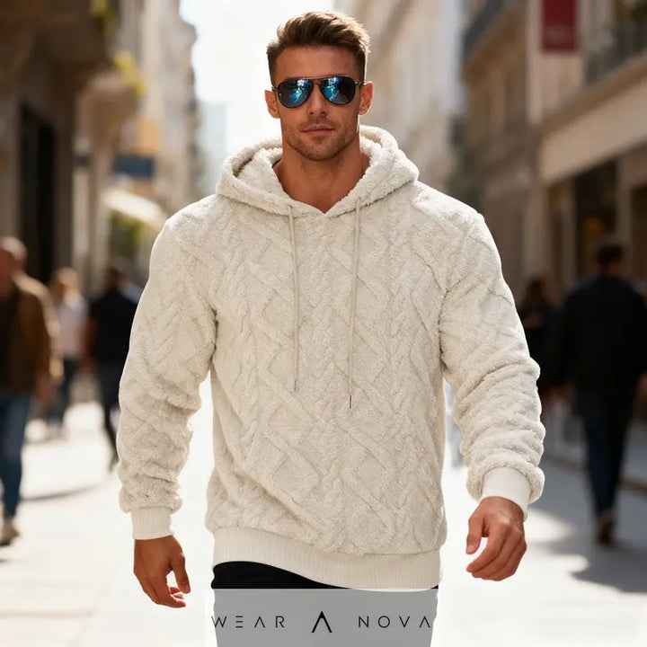 Plush Hooded Sweatshirt Winter Warm Long-sleeved Pullover Top Men's Casual Solid Color Fleece Hoodie Clothing  4-in-1 Adjustable Measuring Cup NewEraWear