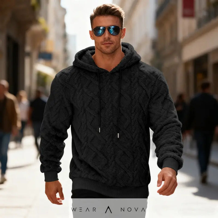 Plush Hooded Sweatshirt Winter Warm Long-sleeved Pullover Top Men's Casual Solid Color Fleece Hoodie Clothing  4-in-1 Adjustable Measuring Cup NewEraWear