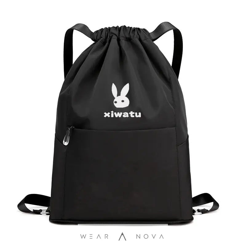 Portable  Backpack Folding Sports Fitness Drawstring Leisure Beam - WearaNova