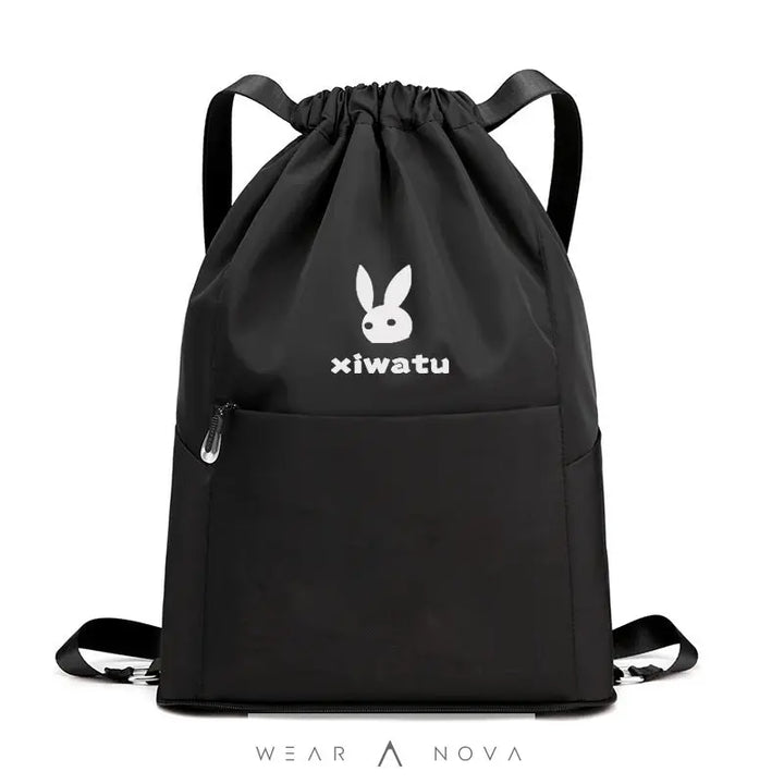 Portable  Backpack Folding Sports Fitness Drawstring Leisure Beam - WearaNova
